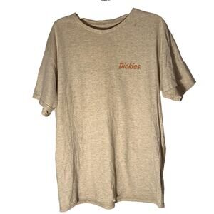 Dickies logo cream heather skateboarding t-shirt tee size medium